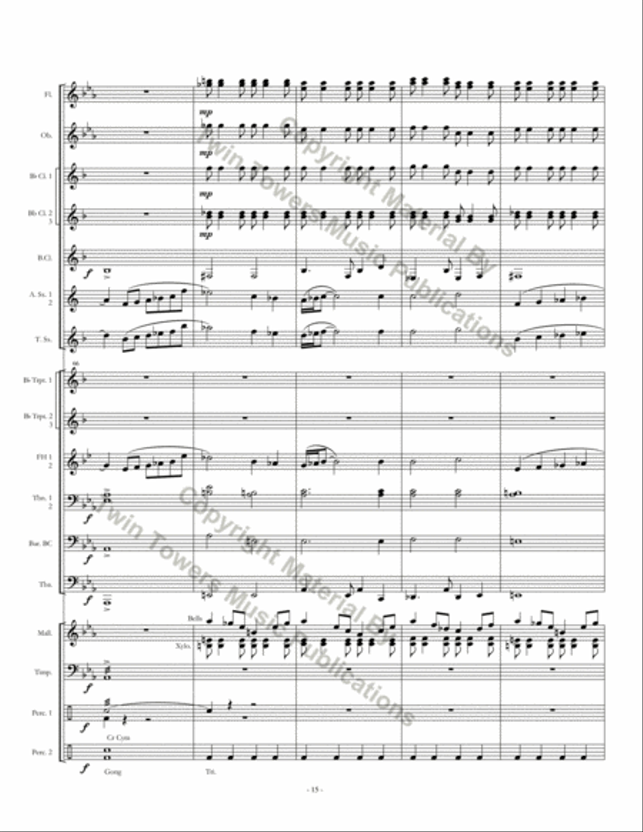 Skyline Fanfare and Theme Concert Band scores gallery preview page 16