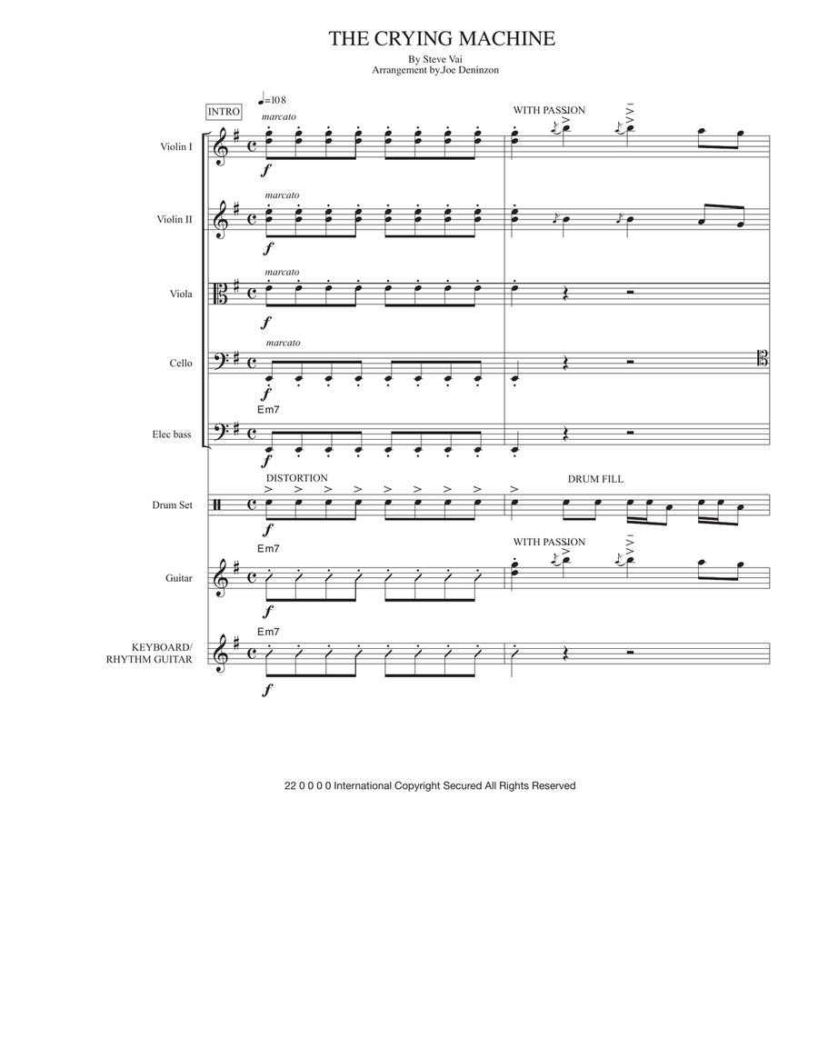 The Crying Machine The Crying Machine String Orchestra scores gallery preview page 1