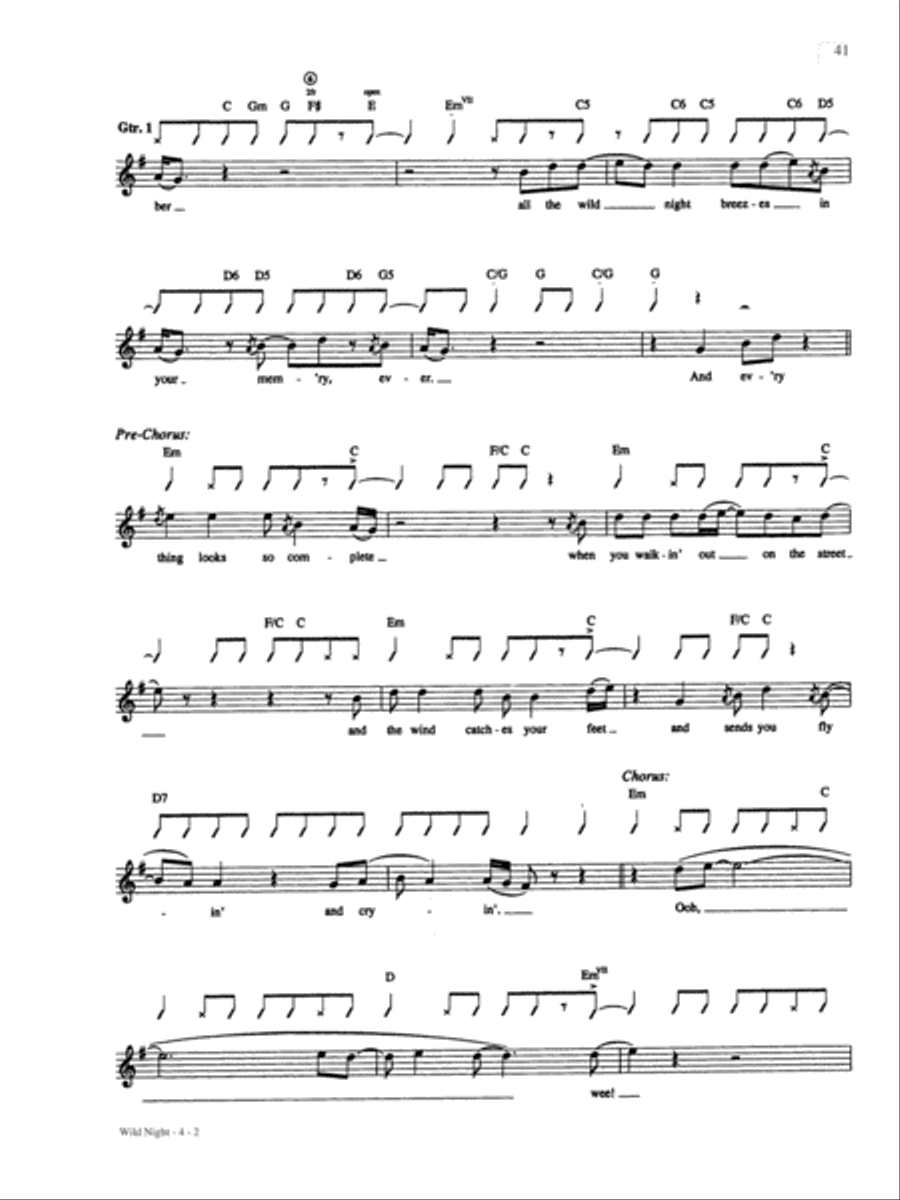 Wild Night Wild Night Guitar Tablature scores gallery preview page 2