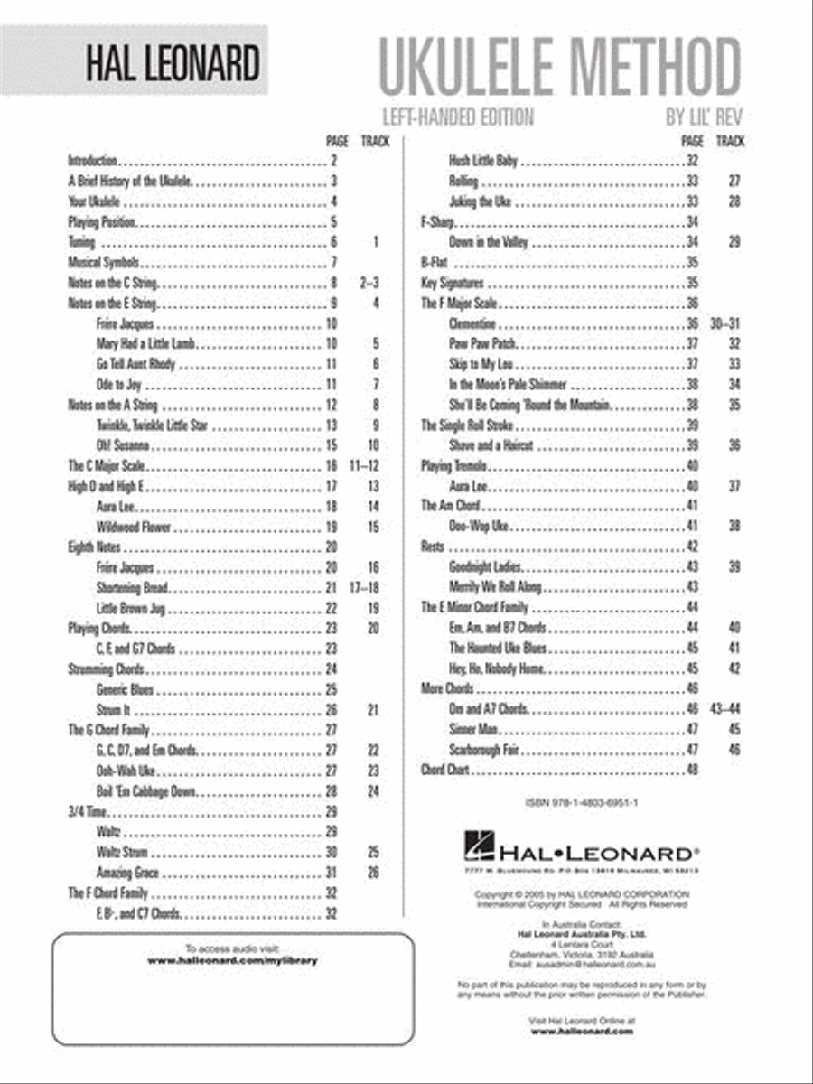 Hal Leonard Ukulele Method Book 1 – Left-Handed Edition Ukulele scores gallery preview page 4