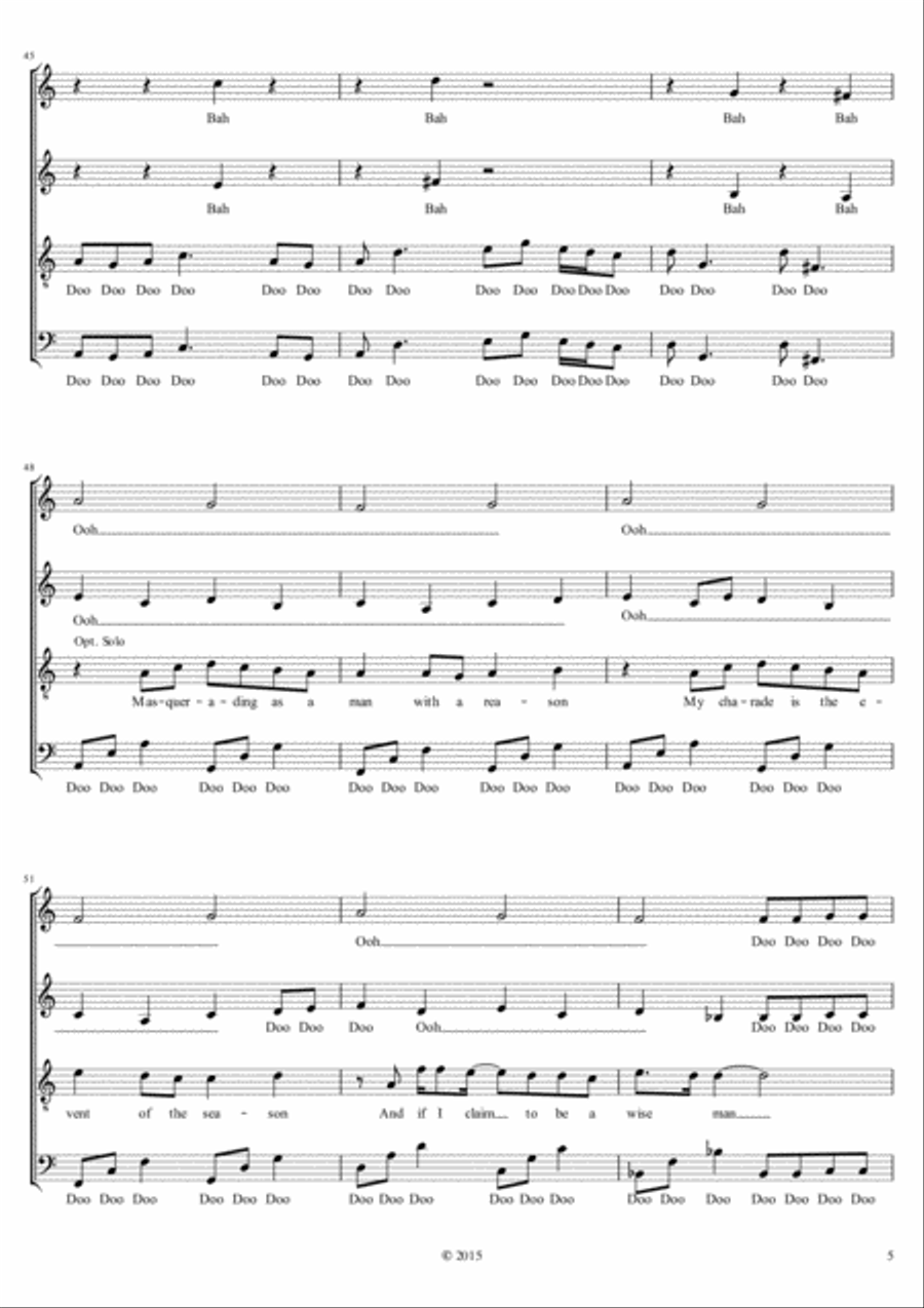 Carry On Wayward Son Carry On Wayward Son 4-Part scores gallery preview page 5