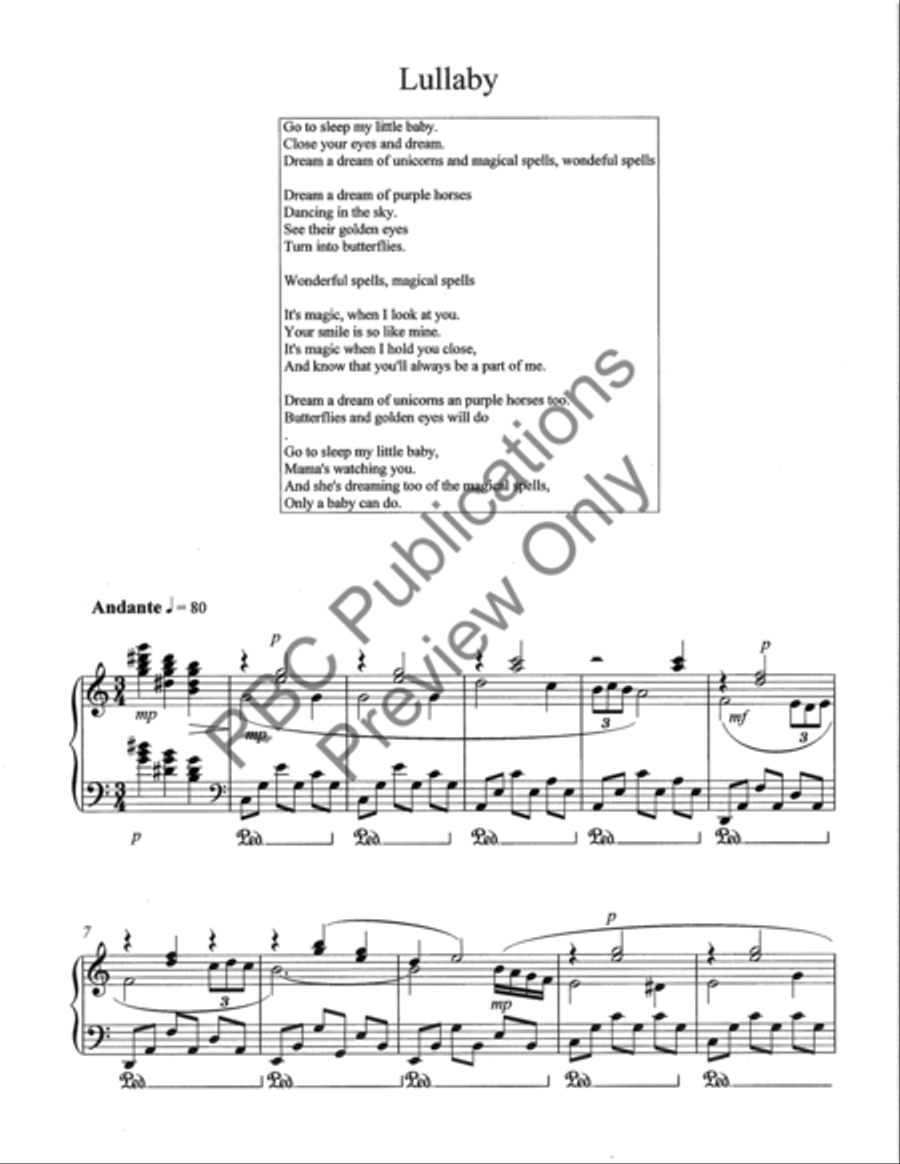 Six Songs For Piano Piano Solo scores gallery preview page 4