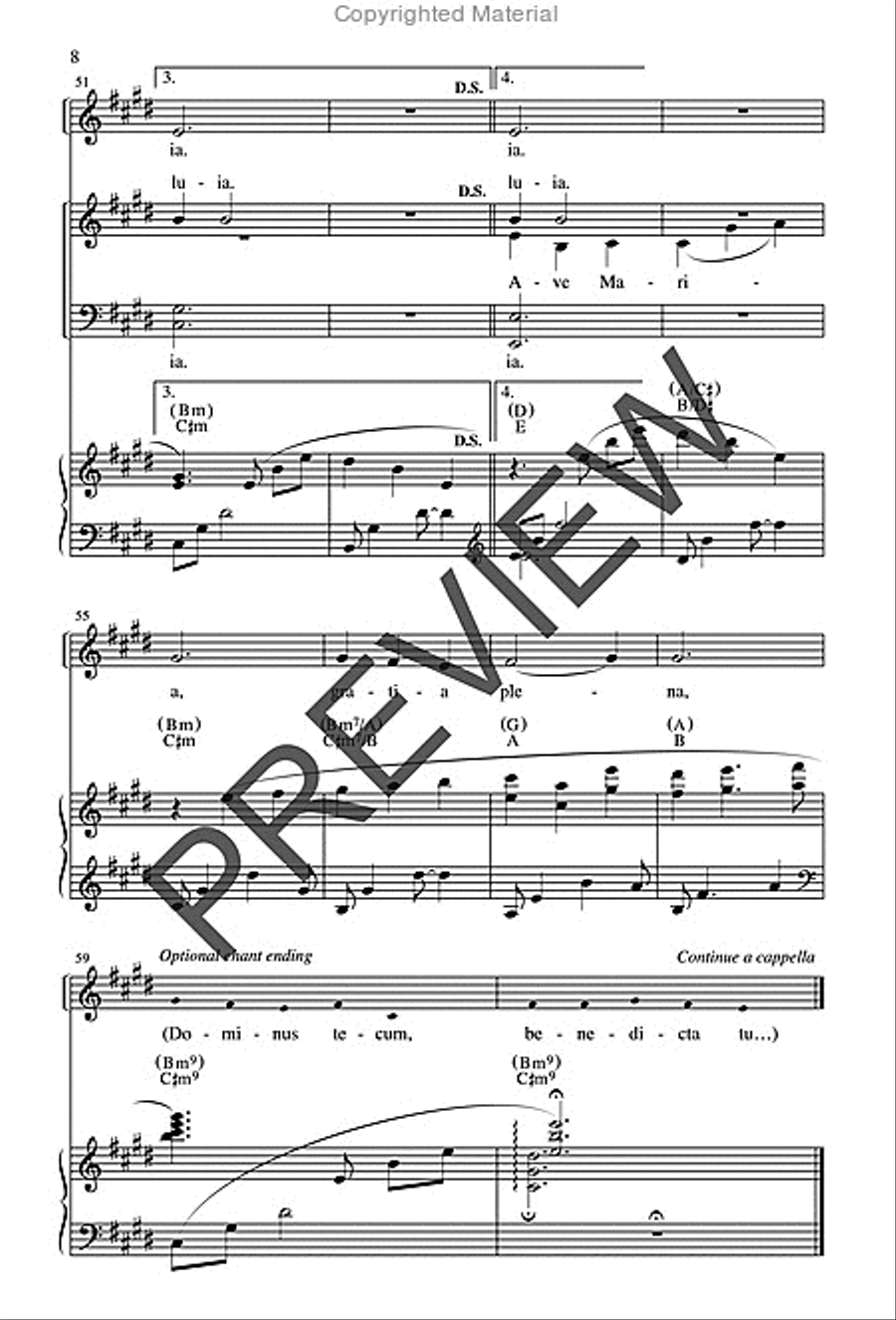Ave Maria 4-Part scores gallery preview page 8