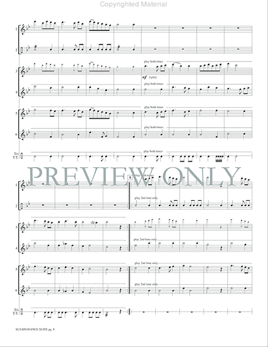 Susato Dance Suite (from Danserye) (1551) Small Ensemble scores gallery preview page 10