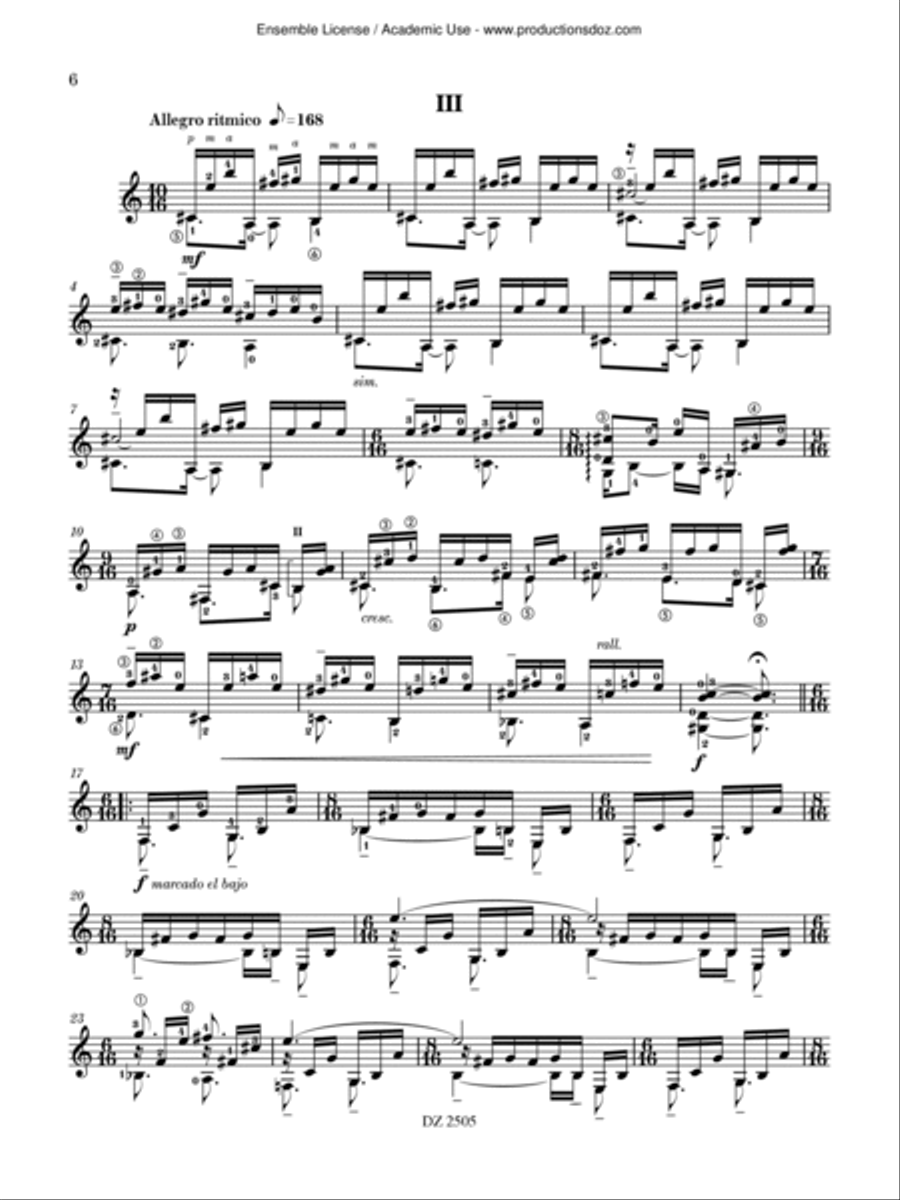 Six Studies Classical Guitar scores gallery preview page 6