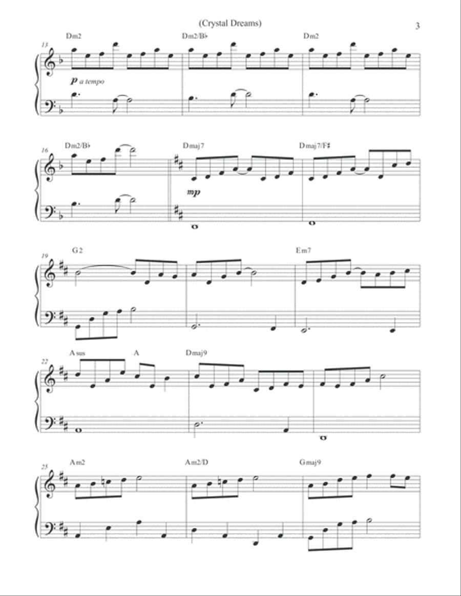 Dreams of Jewels (Relaxing Piano Reflections) Piano Solo scores gallery preview page 3