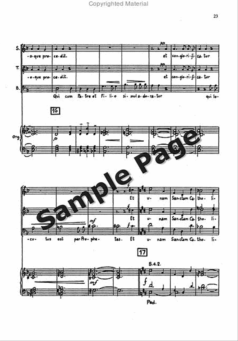 Messa Breve For Mixed Choir (3 Voices Stb) And Organ STB scores gallery preview page 22