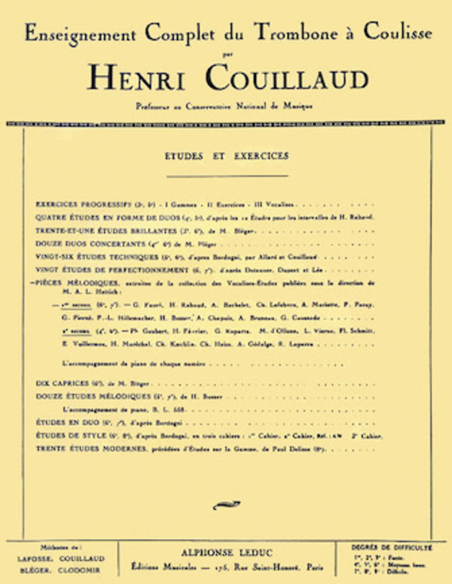 Pieces Melodiques - Volume 1 Trombone Solo scores gallery preview page 1