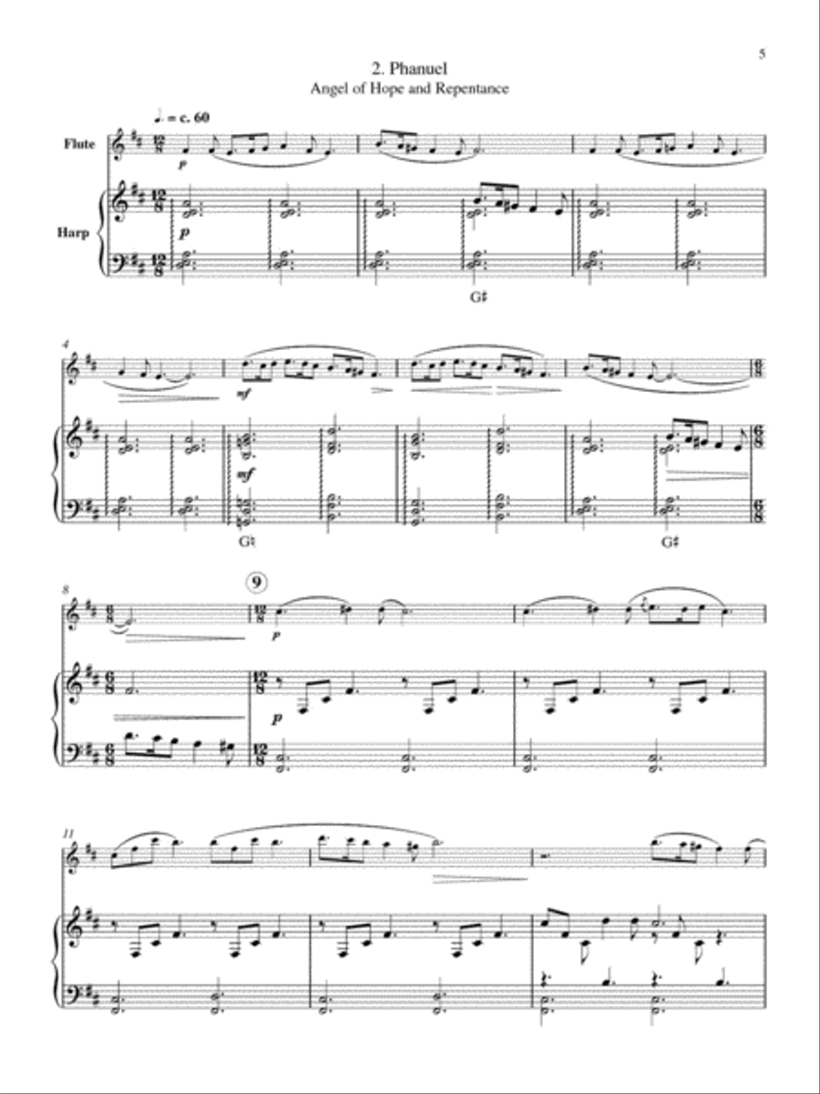 Angelsong for Flute and Harp Flute scores gallery preview page 3