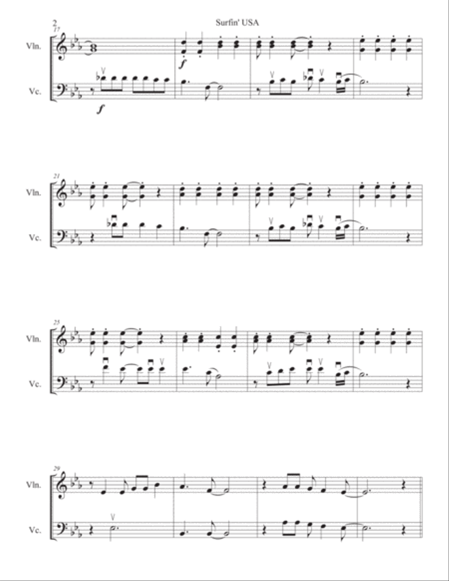 Surfin' U.S.A. Surfin' U.S.A. String Duet scores gallery preview page 2