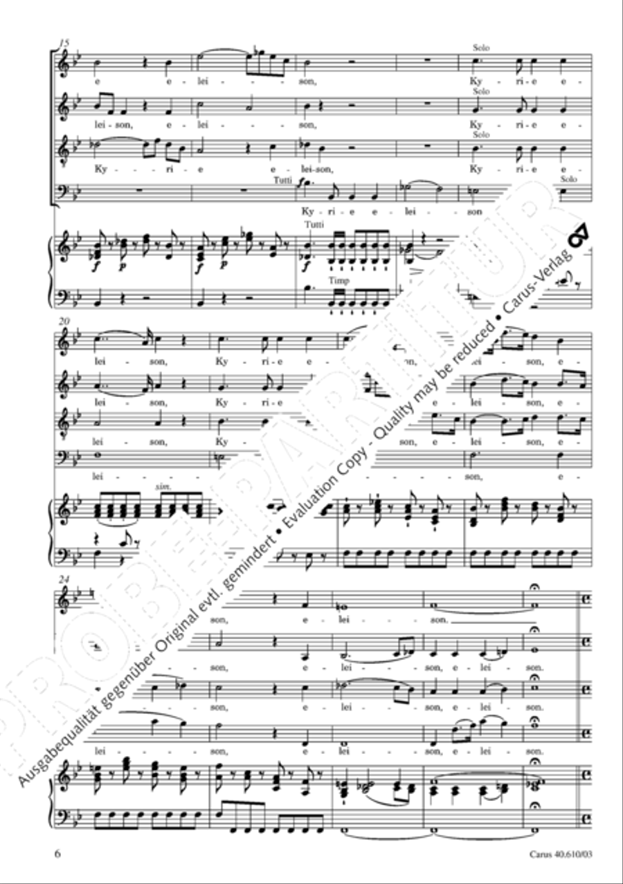 Theresienmesse in B Theresienmesse in B 4-Part scores gallery preview page 7