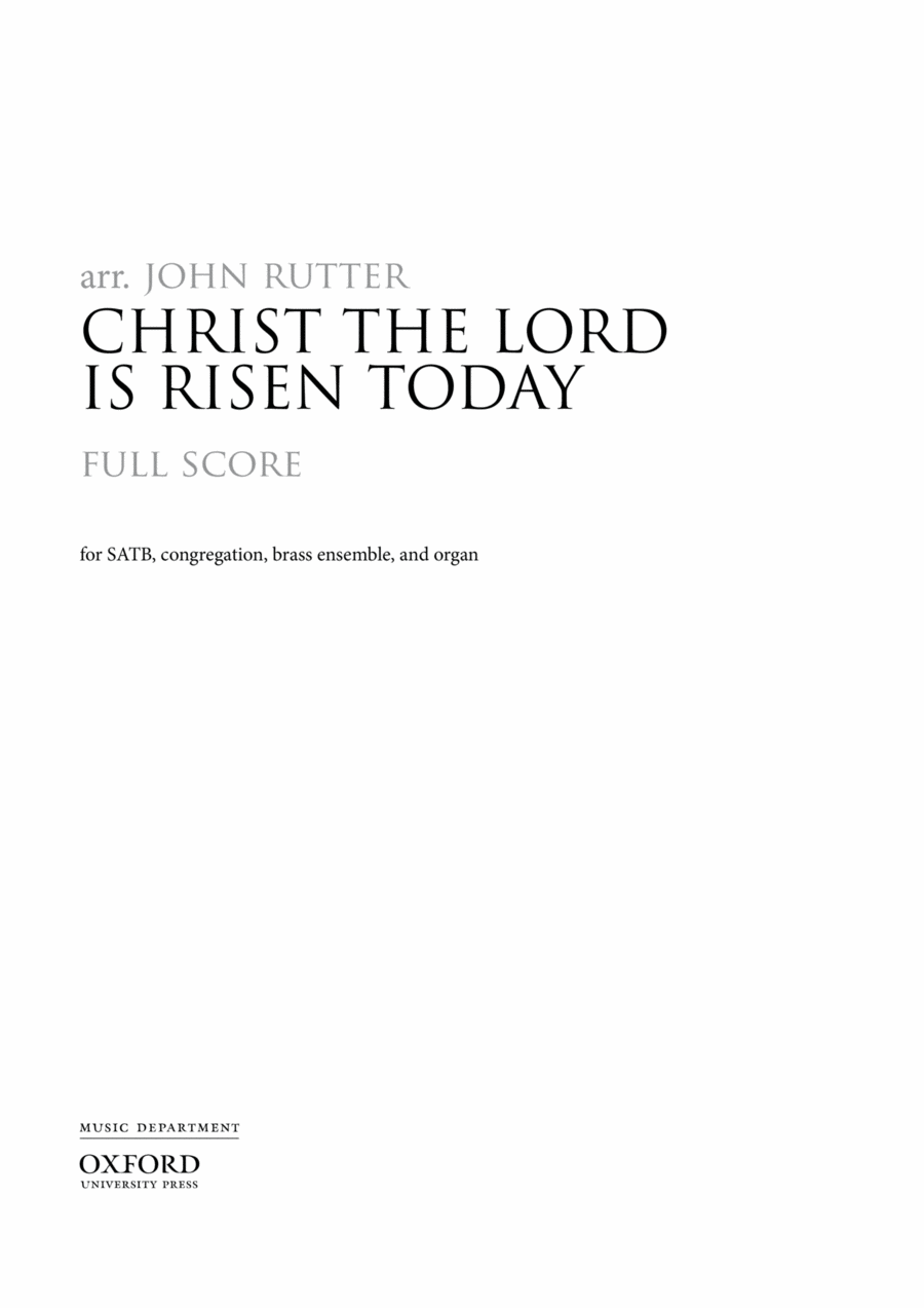 Christ the Lord is risen today 4-Part scores gallery preview page 1