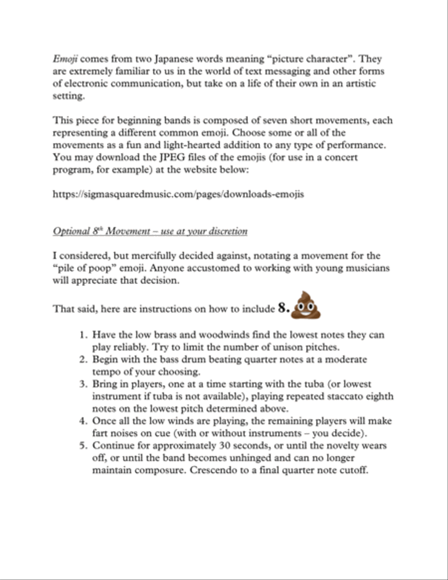 Emojis Concert Band scores gallery preview page 2