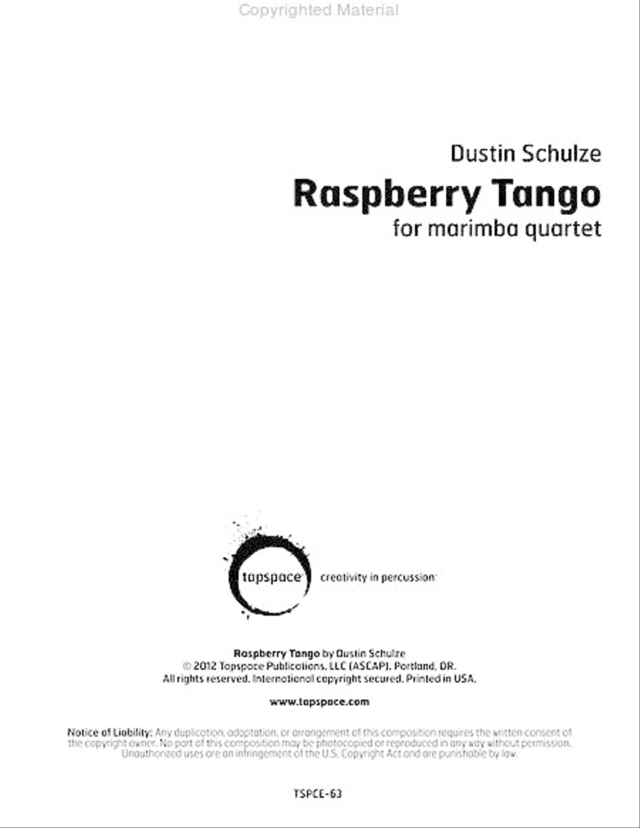 Raspberry Tango Percussion Ensemble scores gallery preview page 2