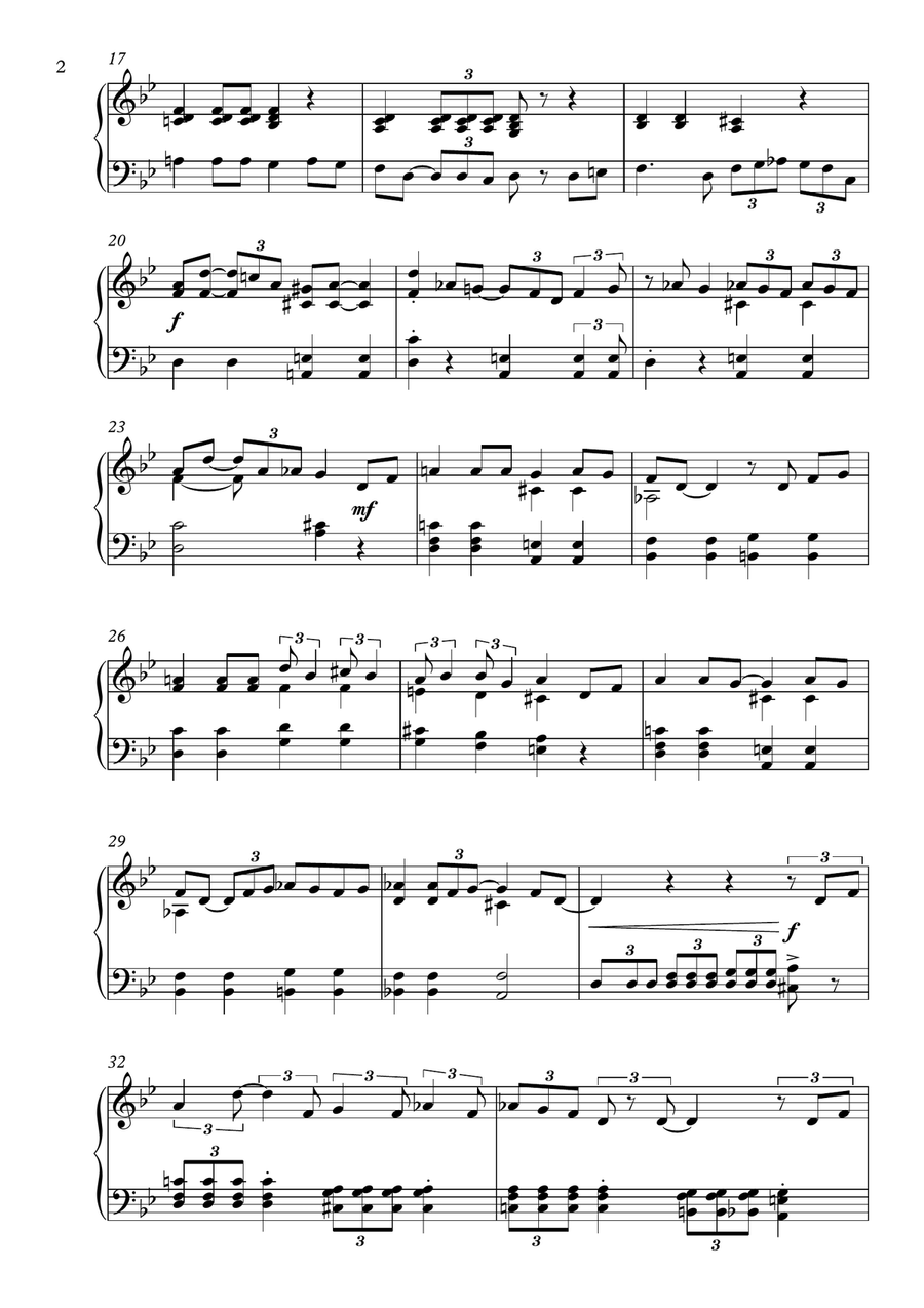 St James' Infirmary for Solo Piano Piano Solo scores gallery preview page 2
