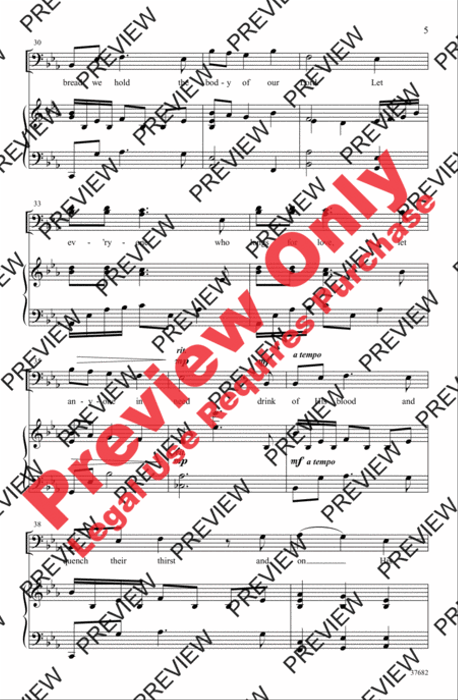 Come and Dine 4-Part scores gallery preview page 5