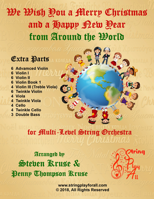 Book cover for Extra Parts for We Wish You a Merry Christmas and a Happy New Year from Around the World for Multi-L