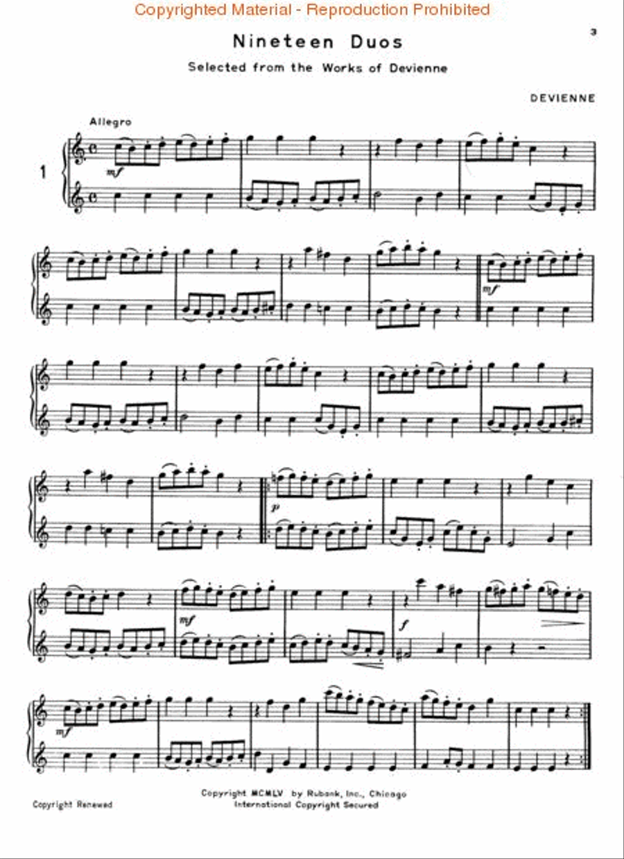 Selected Duets for Flute Woodwind Duet scores gallery preview page 2