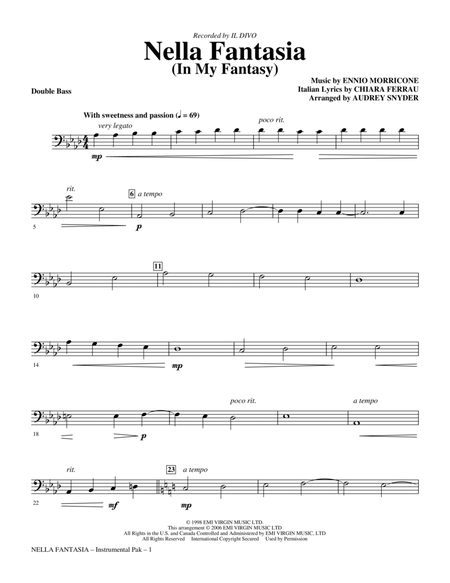 Nella Fantasia (In My Fantasy) (arr. Audrey Snyder) - Double Bass