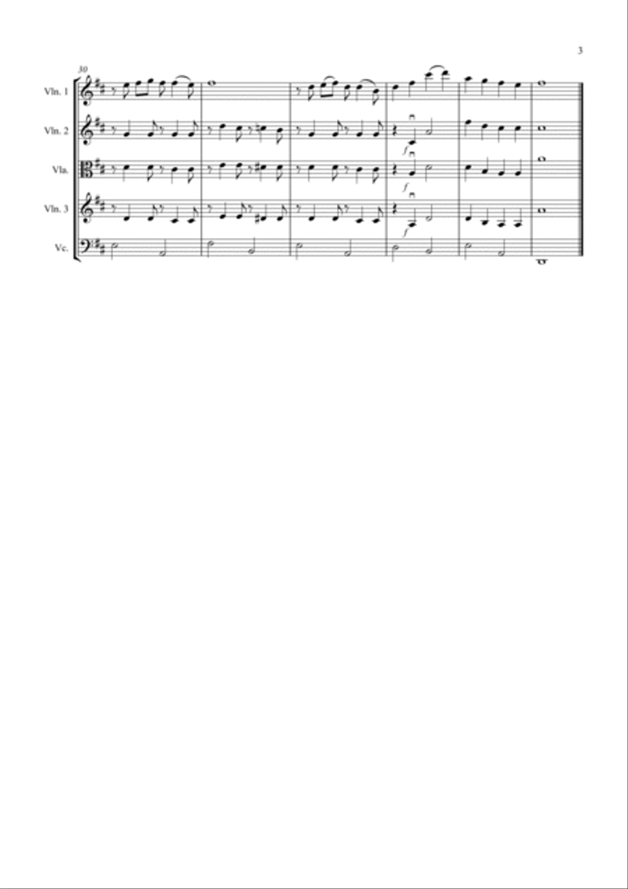 Blue Moon Blue Moon String Quartet scores gallery preview page 3