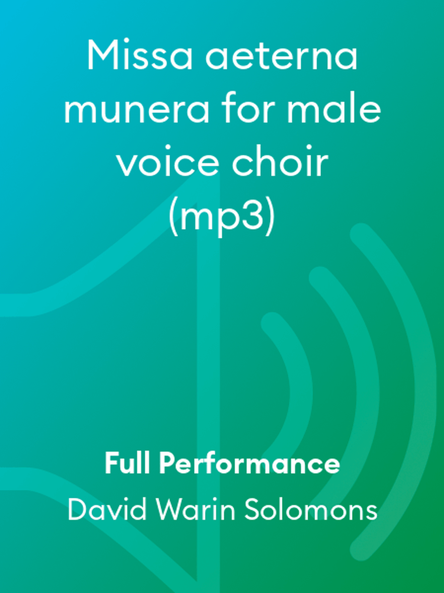 Missa aeterna munera for male voice choir (mp3) Choir scores gallery preview page 1