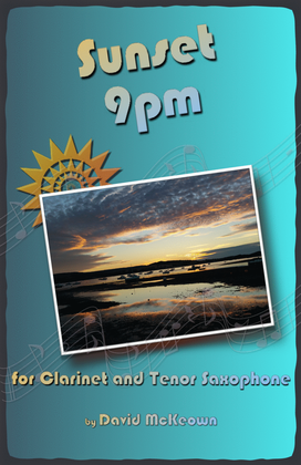 Book cover for Sunset 9pm, for Clarinet and Tenor Saxophone Duet