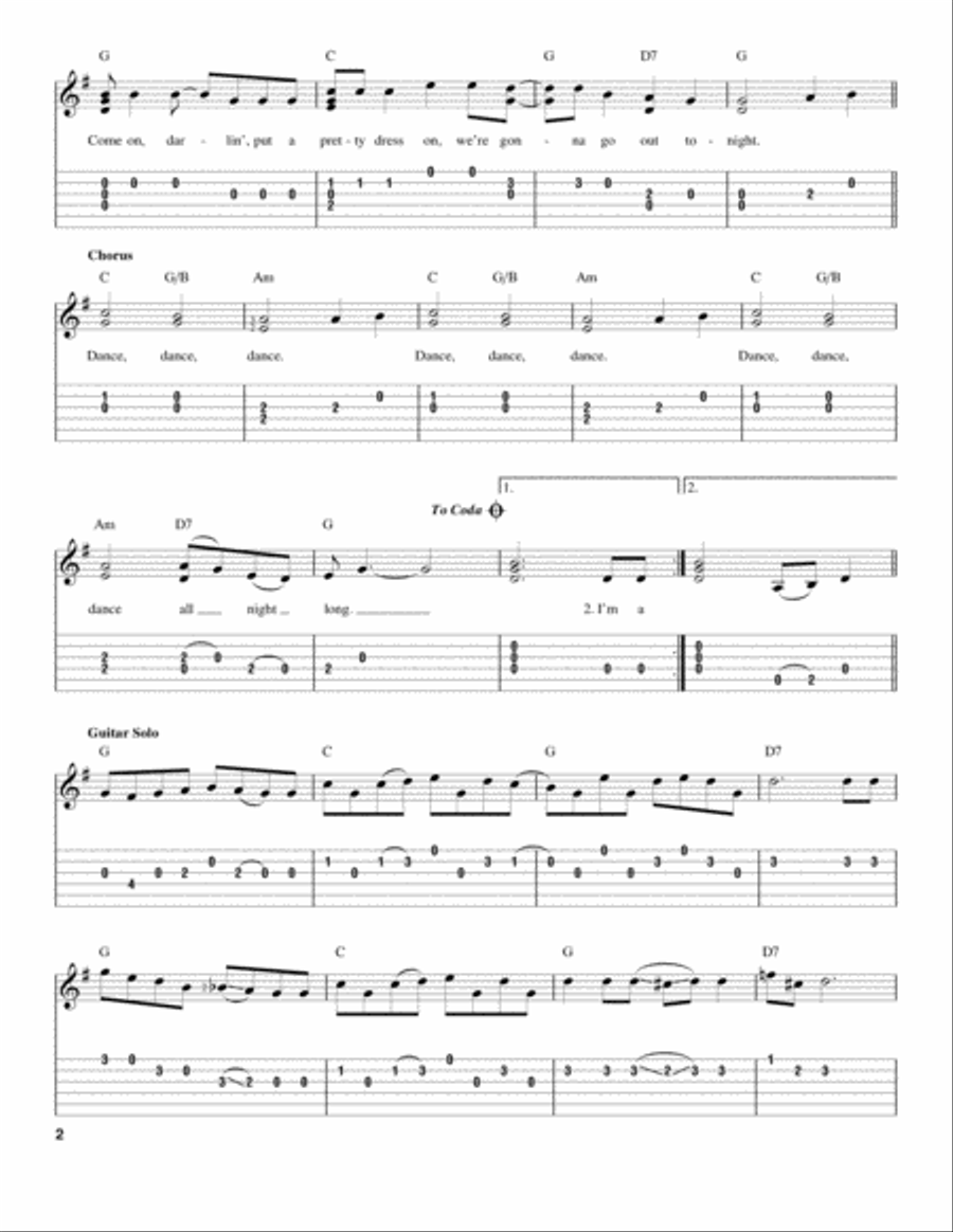 Dance Dance Dance Acoustic Guitar scores gallery preview page 2
