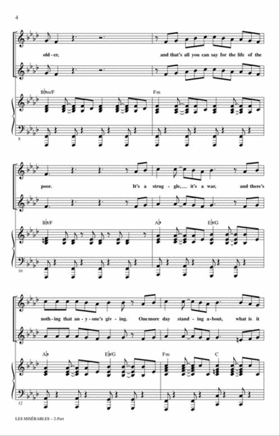 Les Misérables 2-Part scores gallery preview page 4