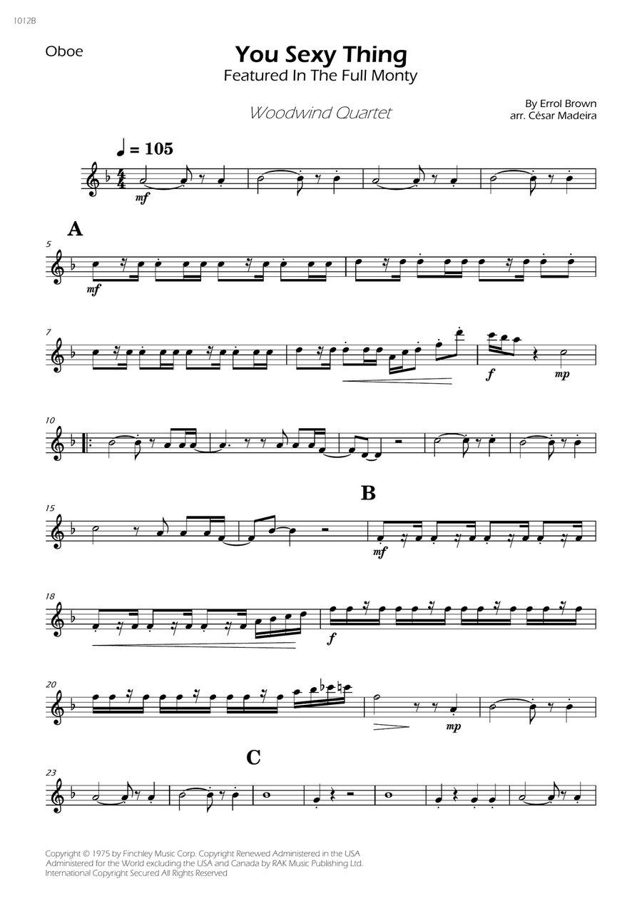 You Sexy Thing You Sexy Thing Woodwind Quartet scores gallery preview page 3