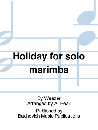 Book cover for Holiday for solo marimba
