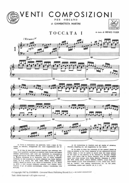 Venti Composizioni Originali Per Organo