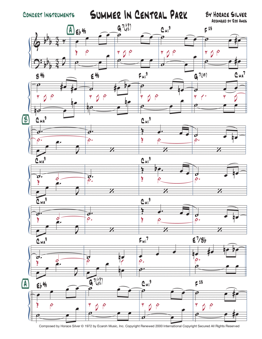 Summer In Central Park Voice scores gallery preview page 1