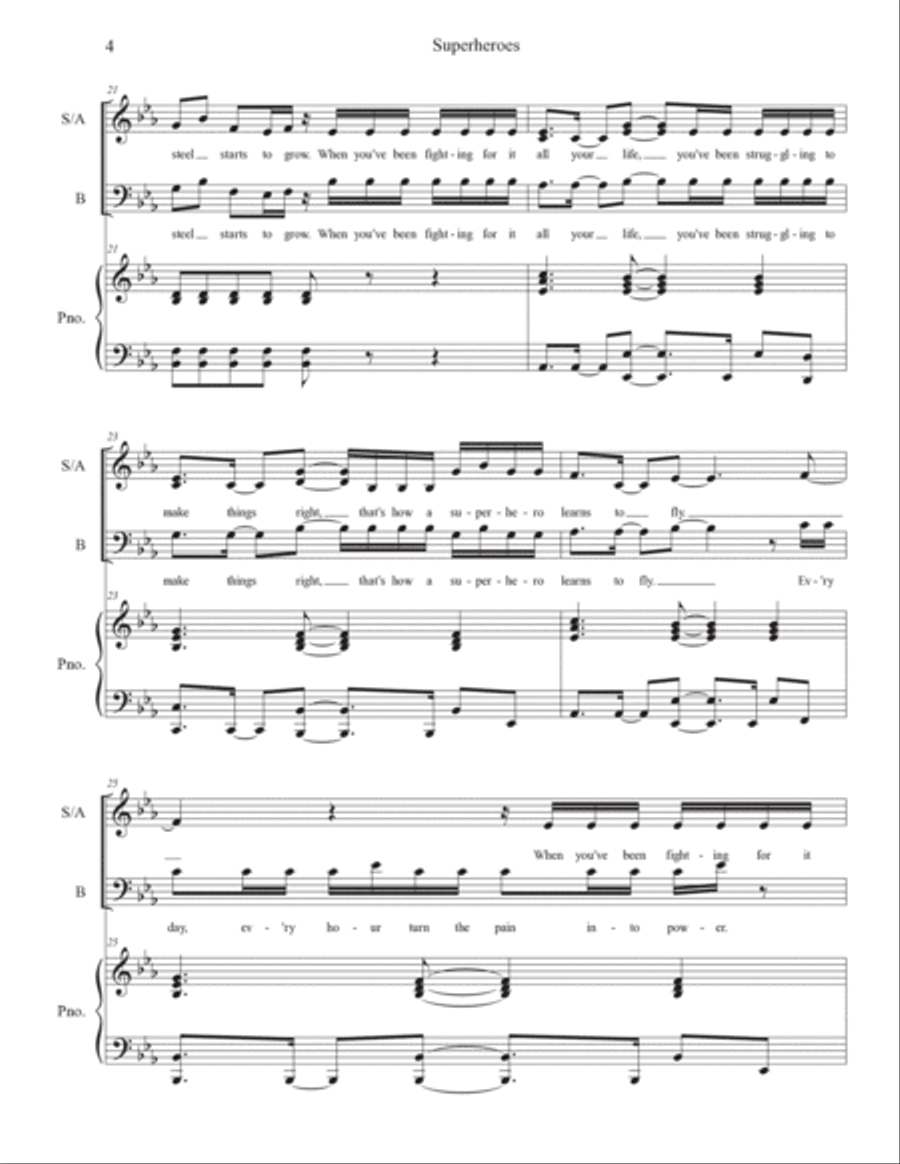 Superheroes 3-Part scores gallery preview page 4
