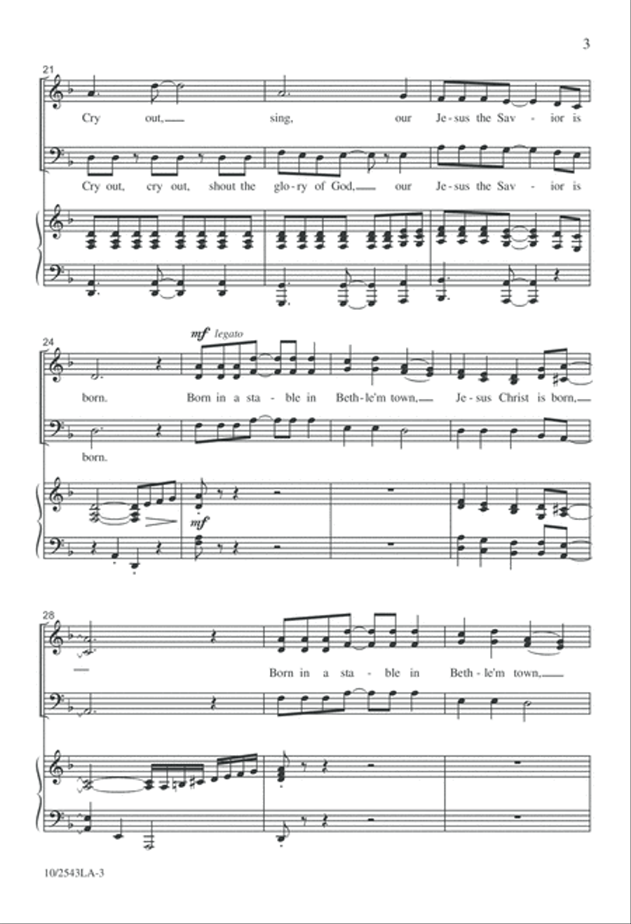 Cry Out 3-Part scores gallery preview page 3
