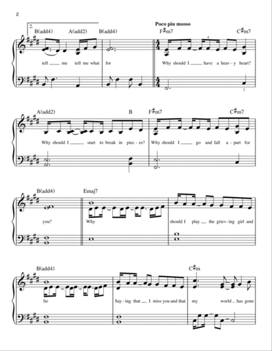 Requiem (from Dear Evan Hansen) Easy Piano scores gallery preview page 2