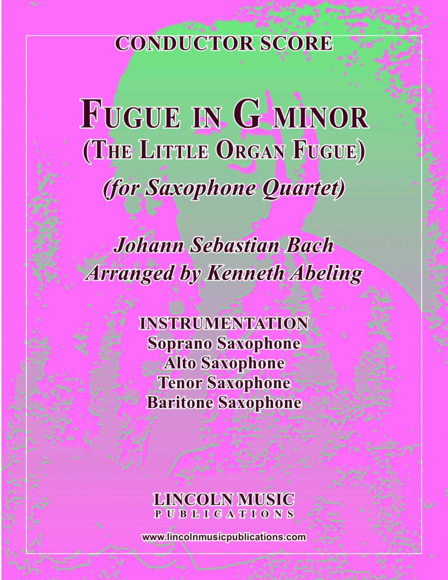 Bach - Fugue in G minor - “Little Organ Fugue” (for Saxophone Quartet SATB) image number null
