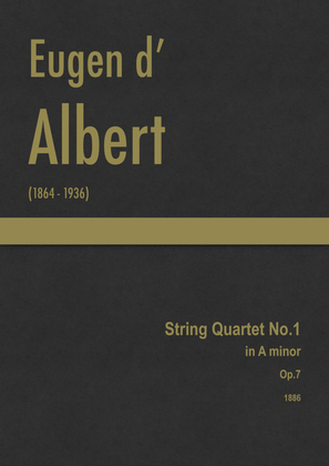 Albert - String Quartet No.1 in A minor, Op.7