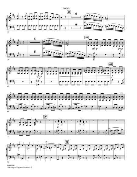 Overture to Marriage of Figaro - Piano