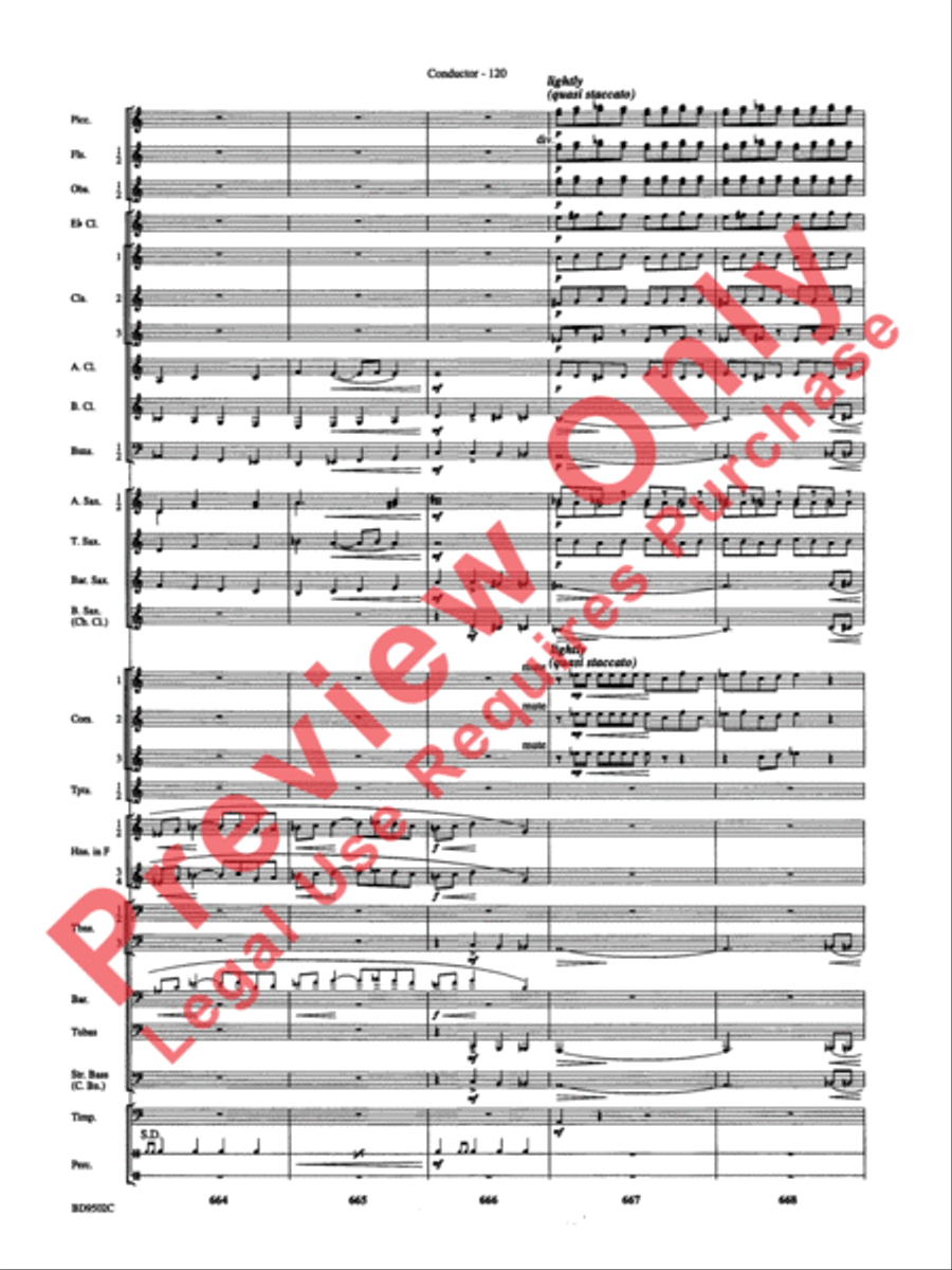 Symphony No. 3 for Band Concert Band scores gallery preview page 123