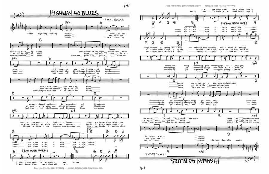 Highway 40 Blues Voice scores gallery preview page 1