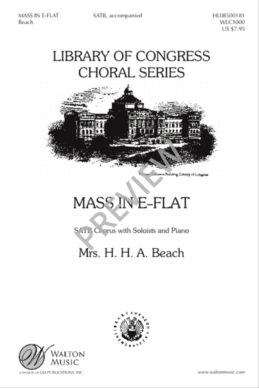 Mass in E-flat 4-Part scores gallery preview page 2