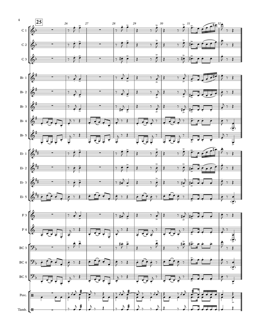 Glinka Polka - Adaptable Quintet for Winds Concert Band scores gallery preview page 4