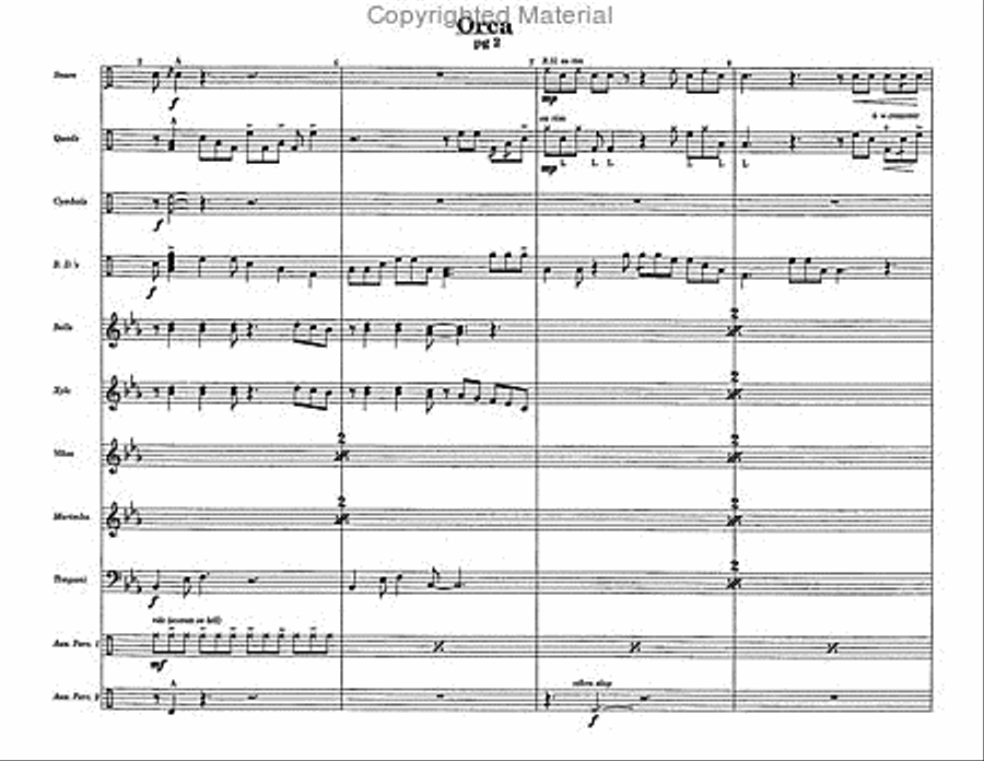 Orca Percussion Ensemble scores gallery preview page 4
