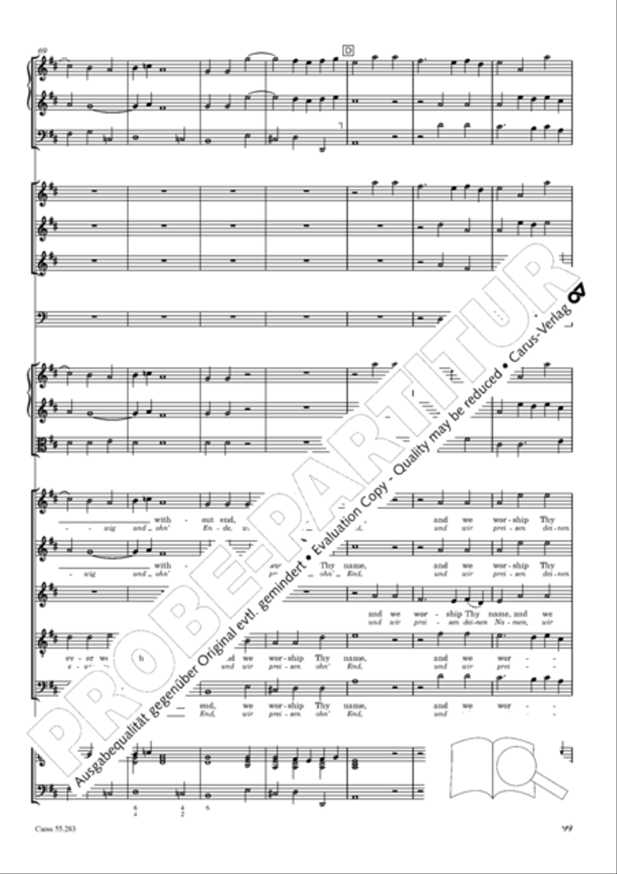 Te Deum for the Victory of Dettingen SSATB scores gallery preview page 116