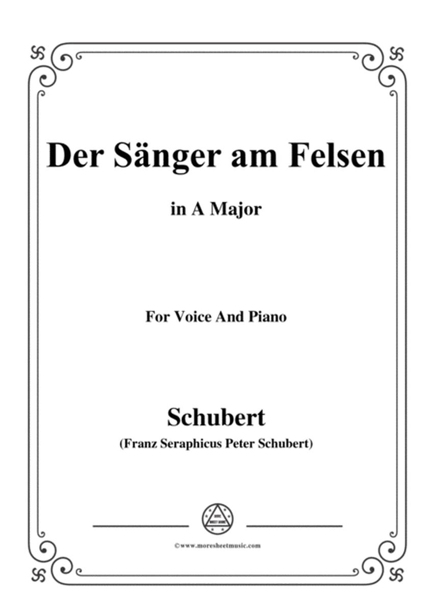 Schubert-Der Sänger am Felsen,in A Major,for Voice&Piano image number null