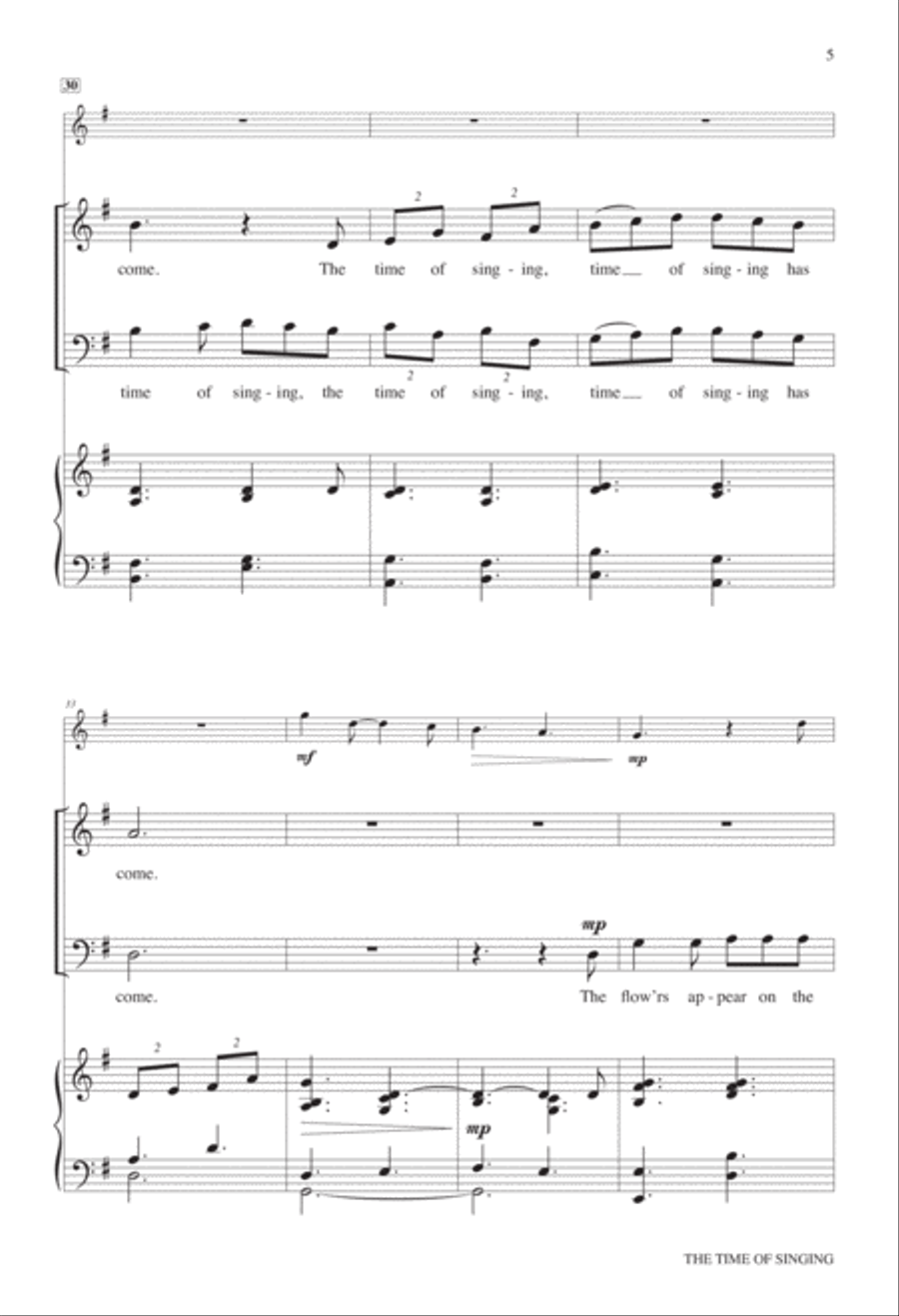 The Time of Singing 2-Part scores gallery preview page 5