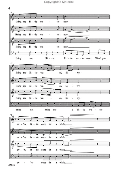 Bring Me Little Water, Silvy (SATB) image number null