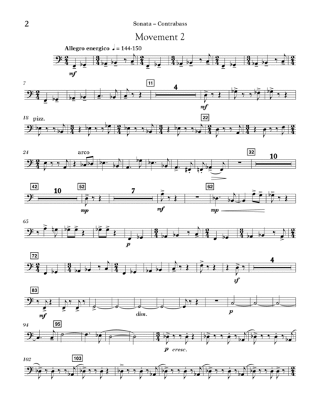 Sonata for Alto Saxophone, Op. 29 - Contrabass