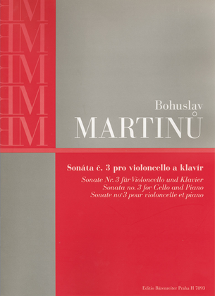 Book cover for Sonata for Violoncello and Piano no. 3