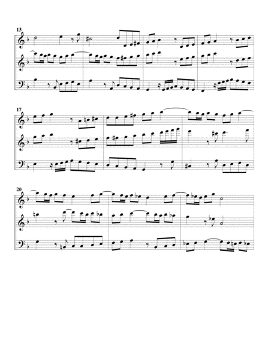 Fugue, BWV 962 (arrangement for 3 recorders) Recorder scores gallery preview page 2
